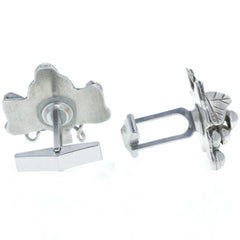 Silver & White Gold Grape Cluster Cuff Links