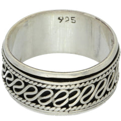 Bali Eternal Curve Spinner Band Ring - Size 9.25