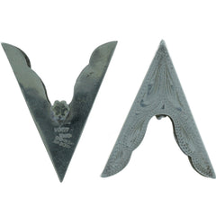 Taxco Embossed Scalloped Collar Tips