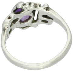 Organic Amethyst Leaf Ring - Size 9.25