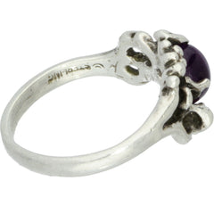 Organic Amethyst Leaf Ring - Size 9.25