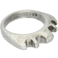 Modern Mexican Hand-Carved Top Ring - Size 7.25