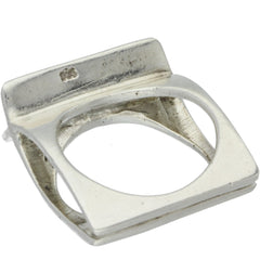 Modernist Die-Cut Square Disc Ring - Size 7.5