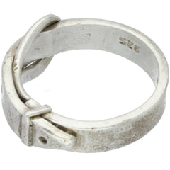 Modern Mexican Belt Buckle Band Ring - Size 6.25