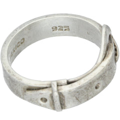 Modern Mexican Belt Buckle Band Ring - Size 6.25