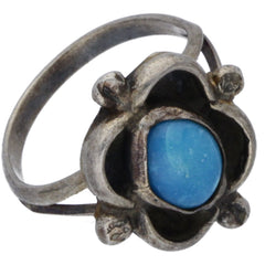 Navajo Dotted Turquoise Ring - Size 4