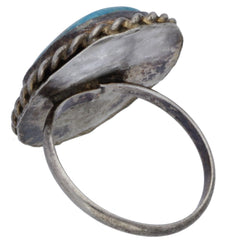 Navajo Braided Turquoise Midi Ring - Size 4.25