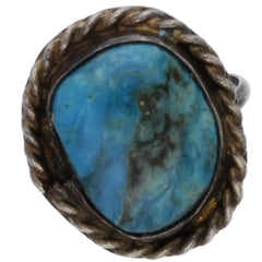 Navajo Braided Turquoise Midi Ring - Size 4.25