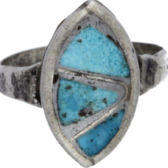 Zuni Handmade Turquoise Ring - Size 2.75