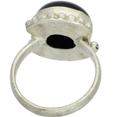 Bali Dotted Round Onyx Ring - Size 8.75