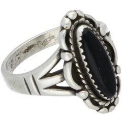 WMCo Scalloped Onyx Ring - Size 8