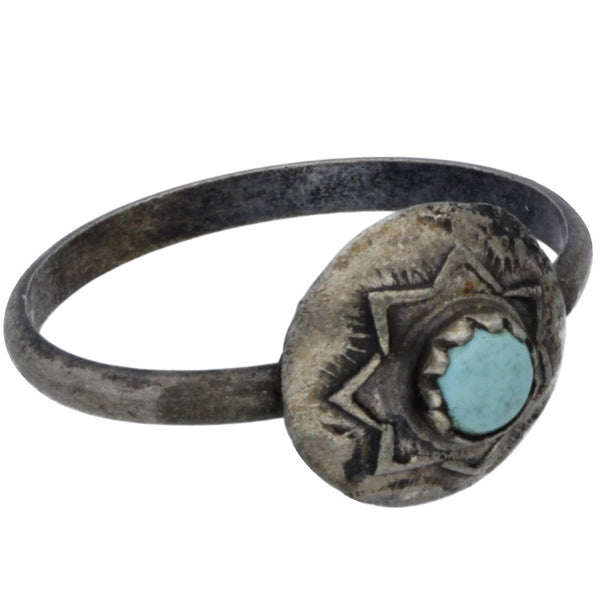 Navajo Dainty Turquoise Ring - Size 6.5