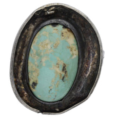 Navajo Handmade Turquoise Ring - Size 8.5