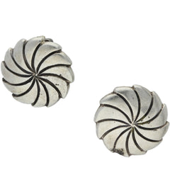 Etched Swirl Clip-On Earrings