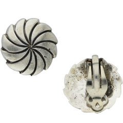 Etched Swirl Clip-On Earrings