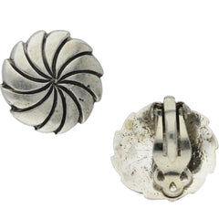 Etched Swirl Clip-On Earrings