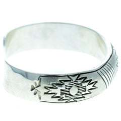 Navajo Handmade Sandcast Cuff Bracelet