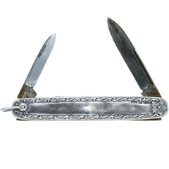 Signed Floral Pocket Knife