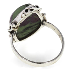 Eastern Ruby Zoisite Swirl Ring - Size 7.75