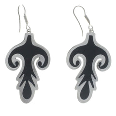 Taxco Bold Modern Enamel Dangle Earrings