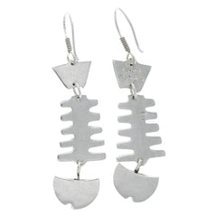 Taxco Fish Skeleton Dangle Earrings