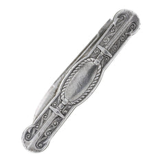 Engraved Art Nouveau Scroll Pocket Knife