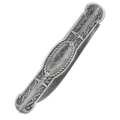 Engraved Art Nouveau Scroll Pocket Knife