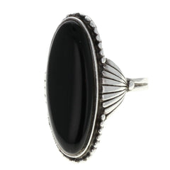 Eastern Elongated Onyx Ring - Size 9