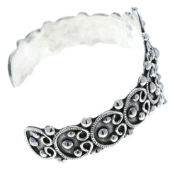 Taxco Ornate Dotted Symmetrical Cuff Bracelet