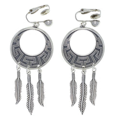 WMCo Southwestern Feather Clip-On Earrings