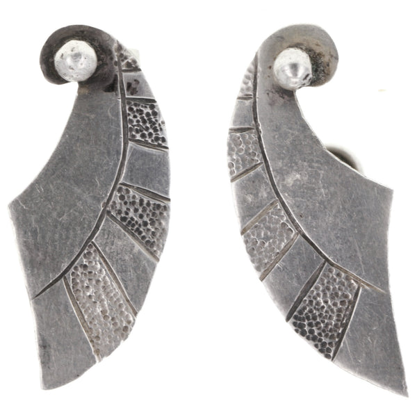 Handmade Abstract Textured Dotted Screw-Back Earrings