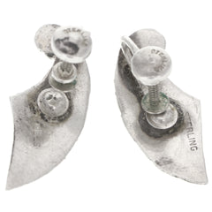 Handmade Abstract Textured Dotted Screw-Back Earrings