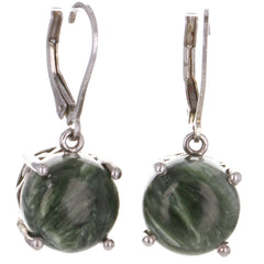 Eastern Cabochon Seraphinite Earrings