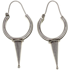 Eastern Braided Pointed Hoop Earrings