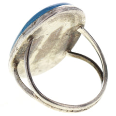 Antique Blue Butterfly Wing Ring - Size 3.75