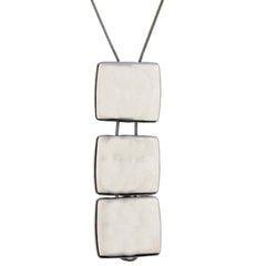 Flat Square Trio Drop Necklace