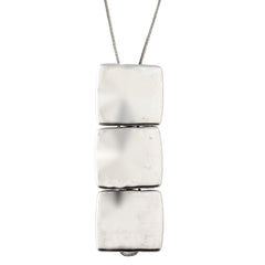 Flat Square Trio Drop Necklace