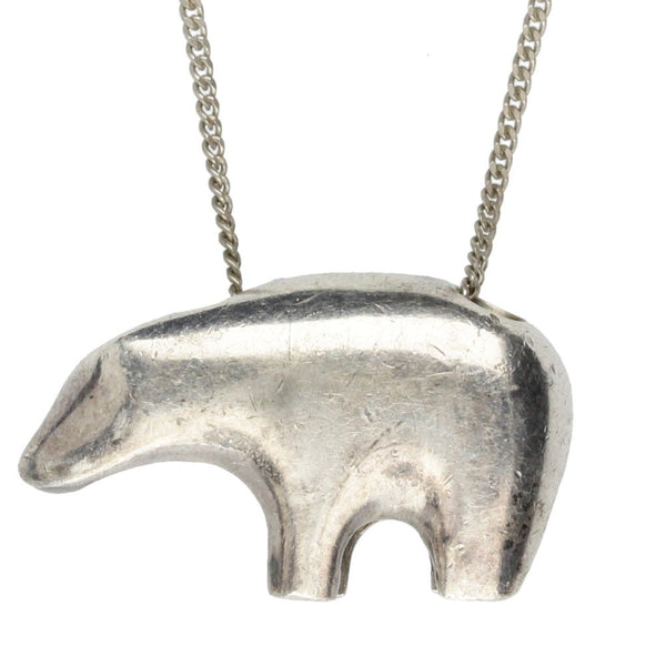 Southwestern Fetish Bear Slider Pendant Necklace