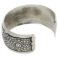 Navajo Handmade Floral Cuff Bracelet