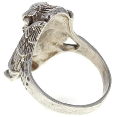 Fierce Eagle Skull Ring - Size 11