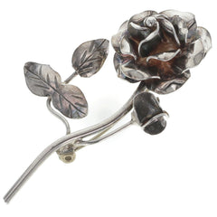 Taxco 3D Rose Brooch