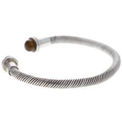 Taxco Smoky Amber Coiled Cuff Bracelet