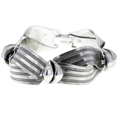 Napier Textured Woven Dome Top Link Bracelet