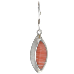 Modern Spiny Oyster Inlay Dangle Earrings