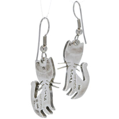 Taxco Die-Cut Enamel Cat Dangle Earrings