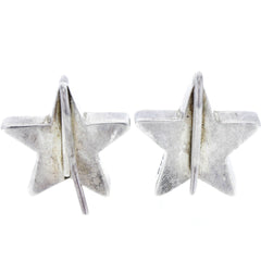 Modern Die-Cut Moon Star Dangle Earrings