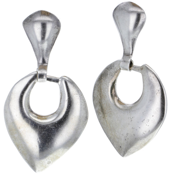 Taxco Modern Domed Drop Dangle Earrings