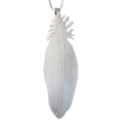 Navajo Handmade Modern Feather Pendant Necklace