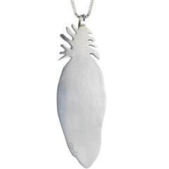 Navajo Handmade Modern Feather Pendant Necklace