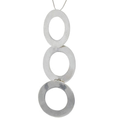 Mod Oversized Circle Drop Pendant Necklace